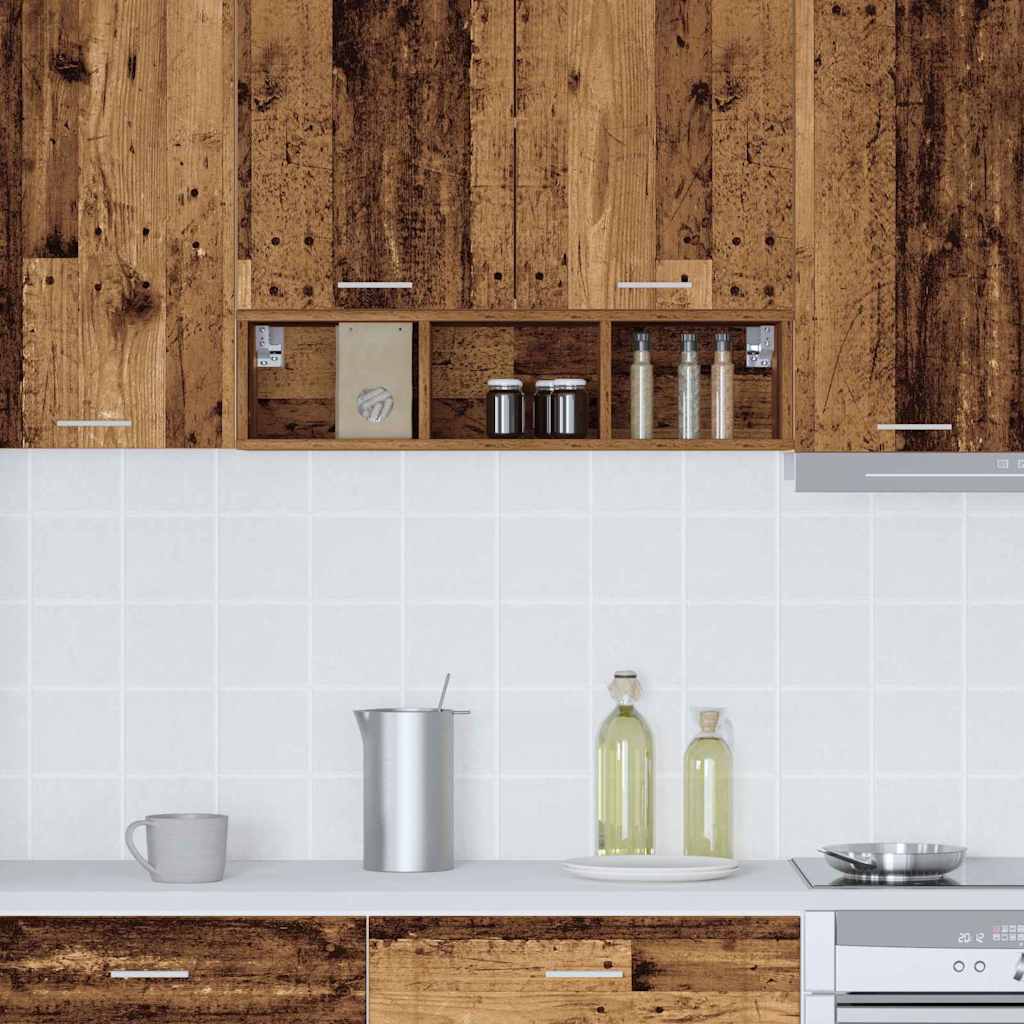 Hangkast met opslag Oudhout 20 x 29,5 x 80 cm Bewerkt hout is nu te koop bij PeponiXL, paradijselijk wonen!