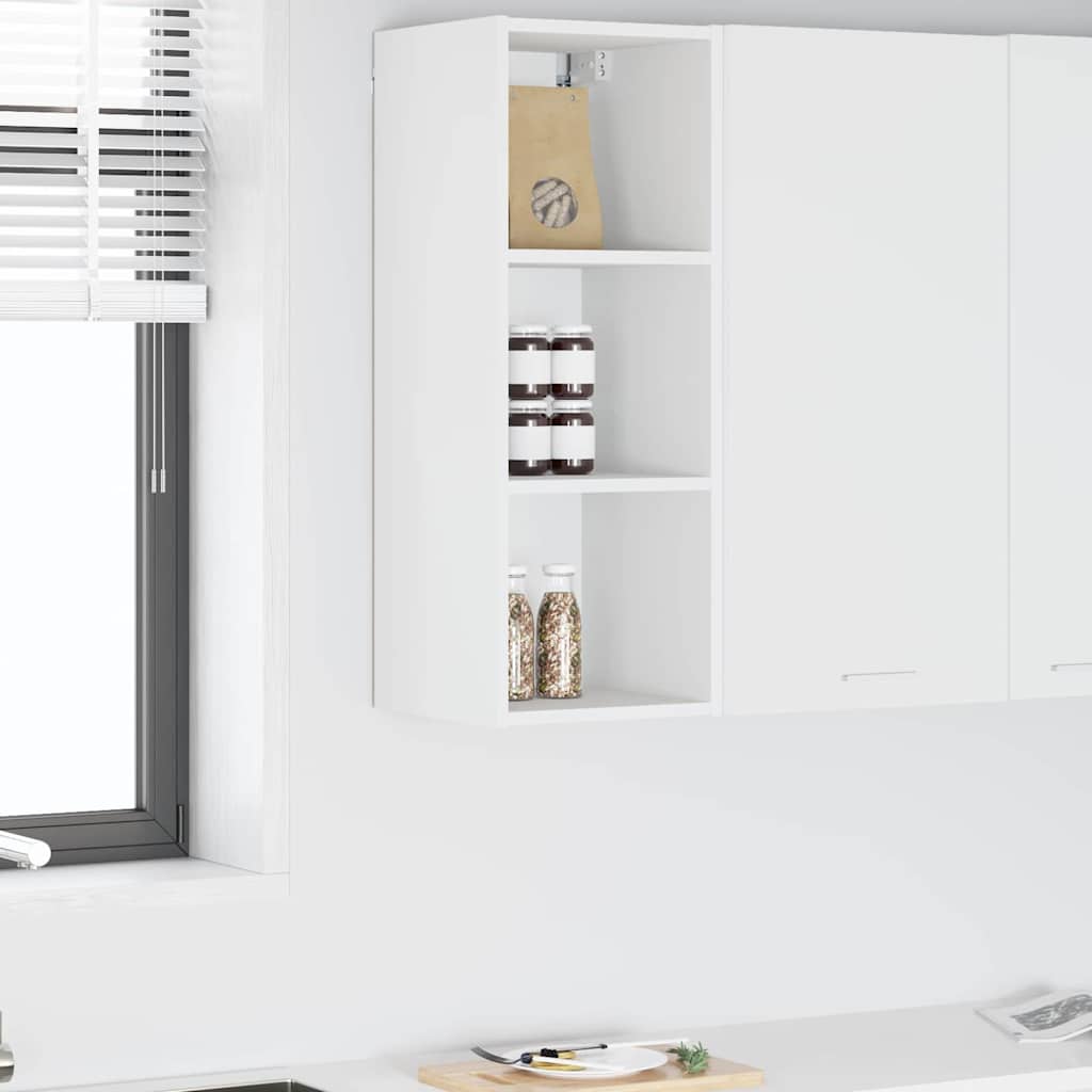 Hangkast met opslag Riga Wit 30 x 29,5 x 80 cm Bewerkt hout is nu te koop bij PeponiXL, paradijselijk wonen!
