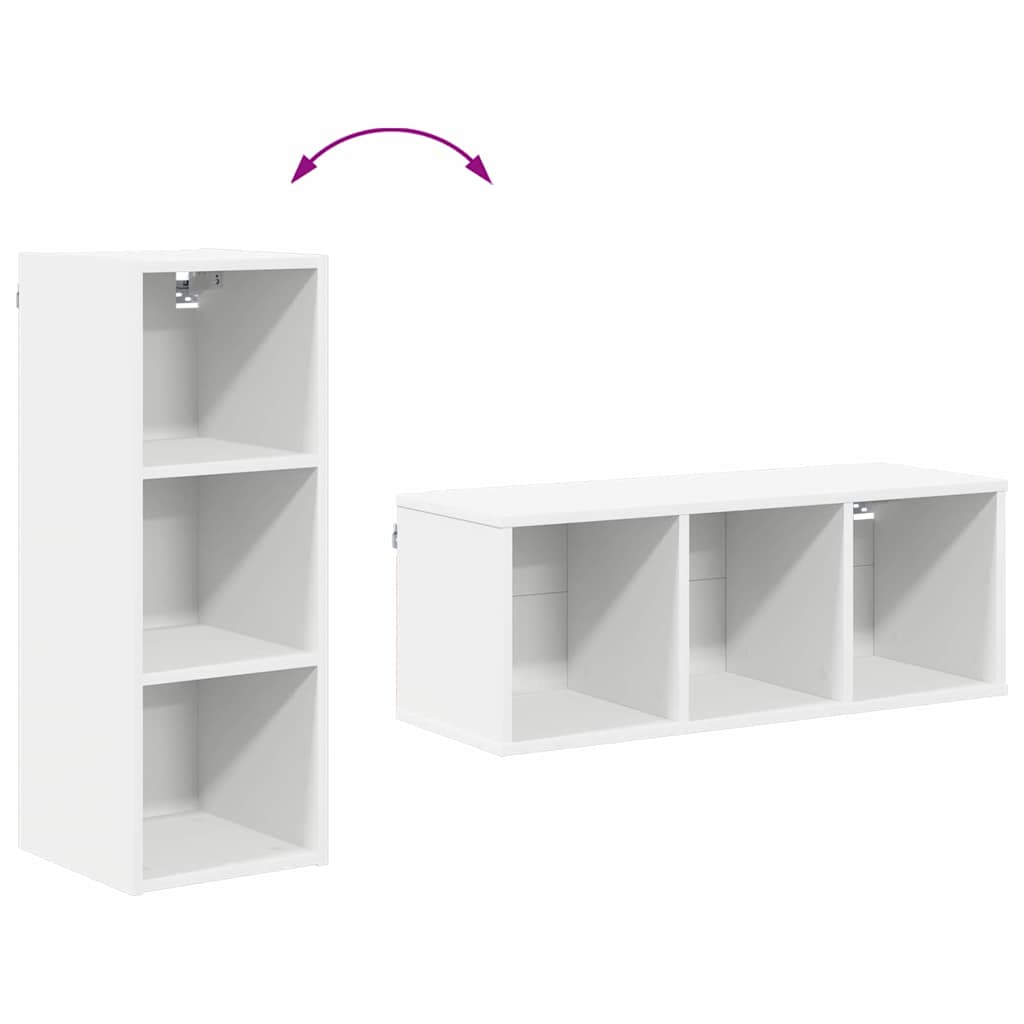 Hangkast met opslag Riga Wit 30 x 29,5 x 80 cm Bewerkt hout is nu te koop bij PeponiXL, paradijselijk wonen!