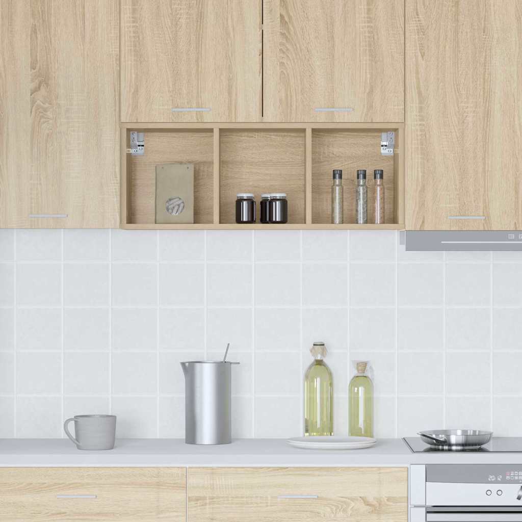 Hangkast met opslag Sonoma Eiken 30 x 29,5 x 80 cm Bewerkt hout is nu te koop bij PeponiXL, paradijselijk wonen!
