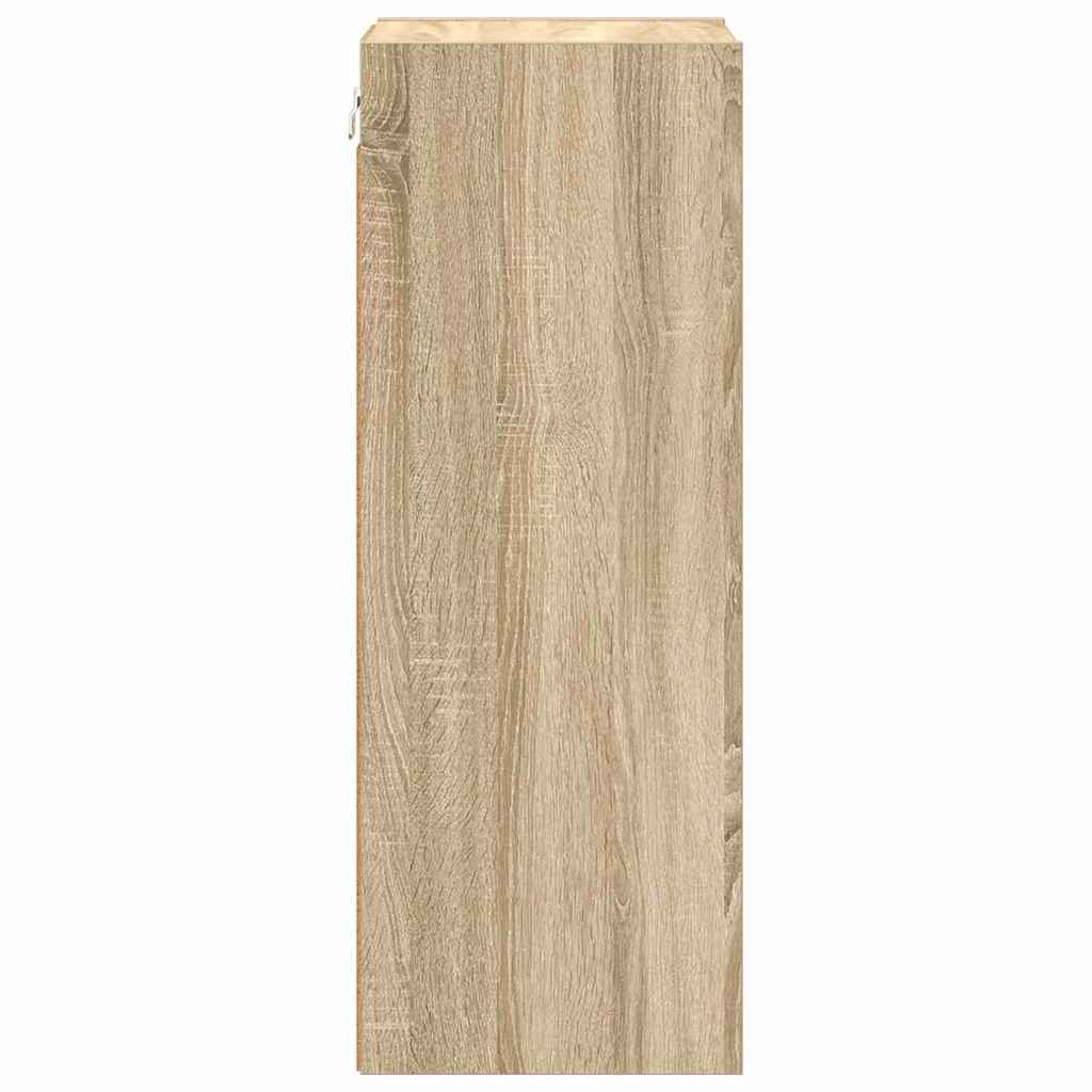 Hangkast met opslag Sonoma Eiken 30 x 29,5 x 80 cm Bewerkt hout is nu te koop bij PeponiXL, paradijselijk wonen!
