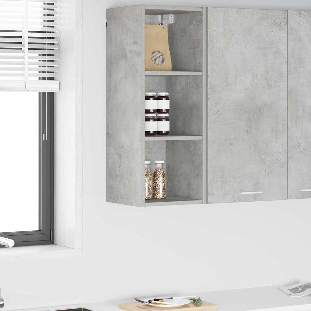 Hangkast met opslag Beton Grijs 30 x 29,5 x 80 cm Bewerkt hout is nu te koop bij PeponiXL, paradijselijk wonen!