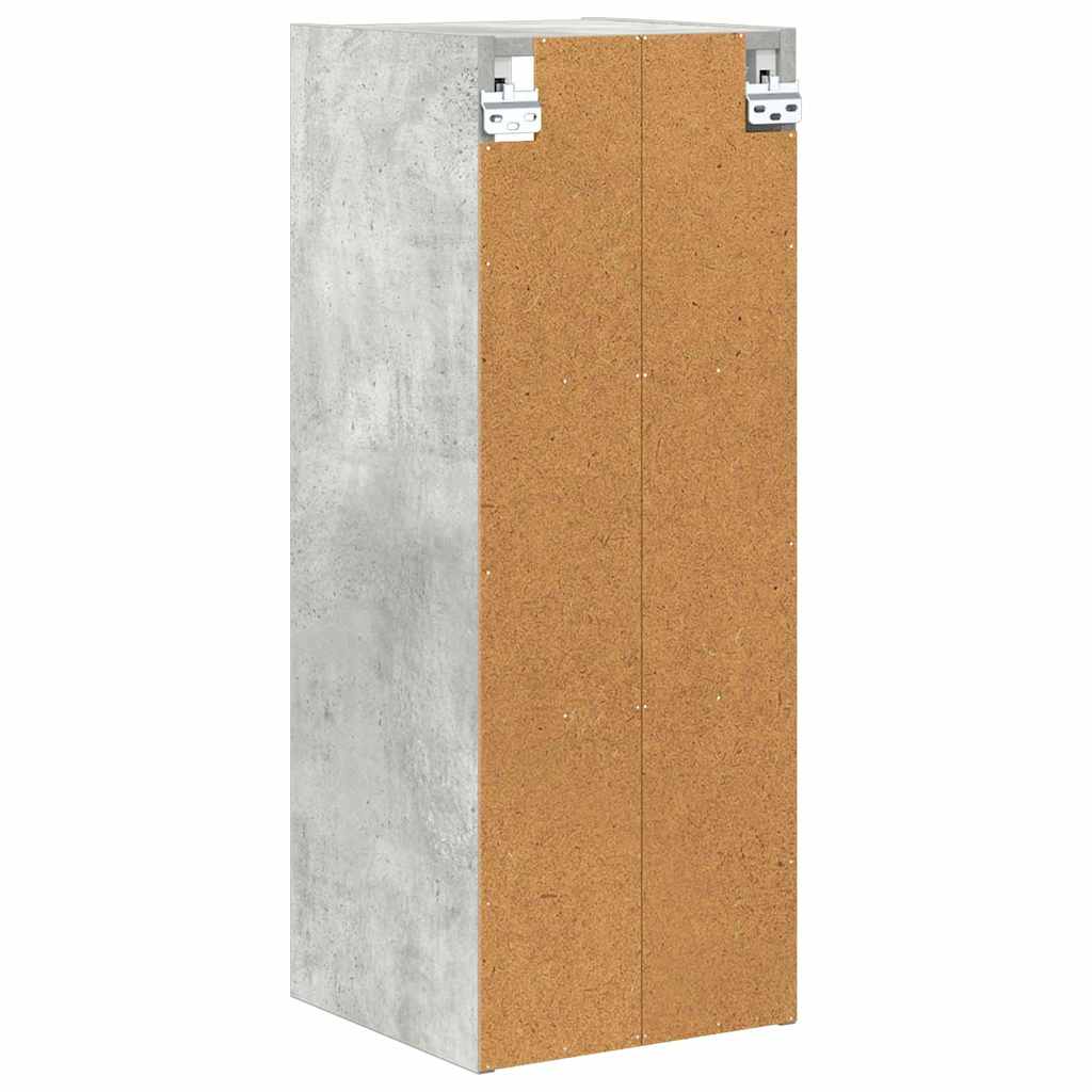 Hangkast met opslag Beton Grijs 30 x 29,5 x 80 cm Bewerkt hout is nu te koop bij PeponiXL, paradijselijk wonen!