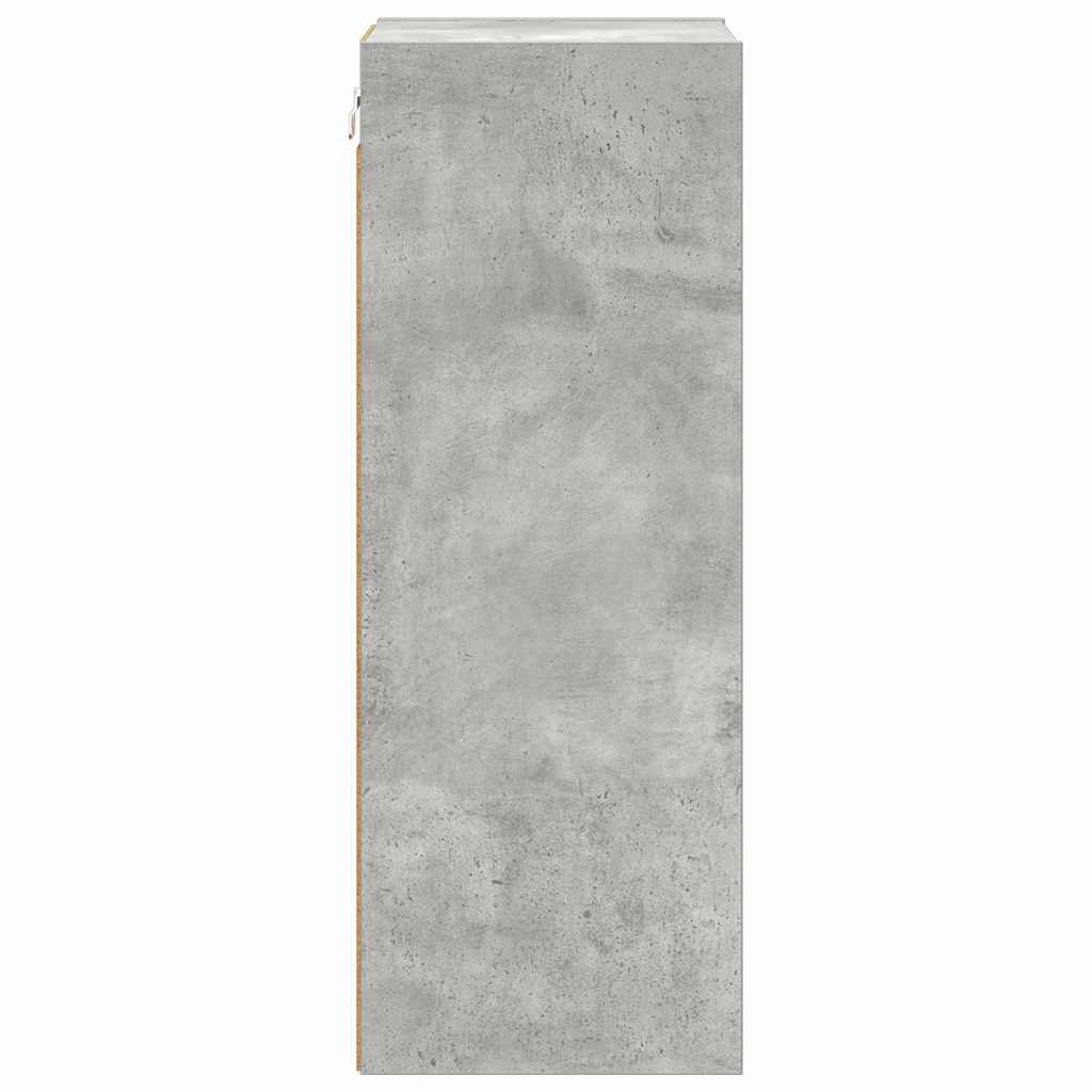 Hangkast met opslag Beton Grijs 30 x 29,5 x 80 cm Bewerkt hout is nu te koop bij PeponiXL, paradijselijk wonen!