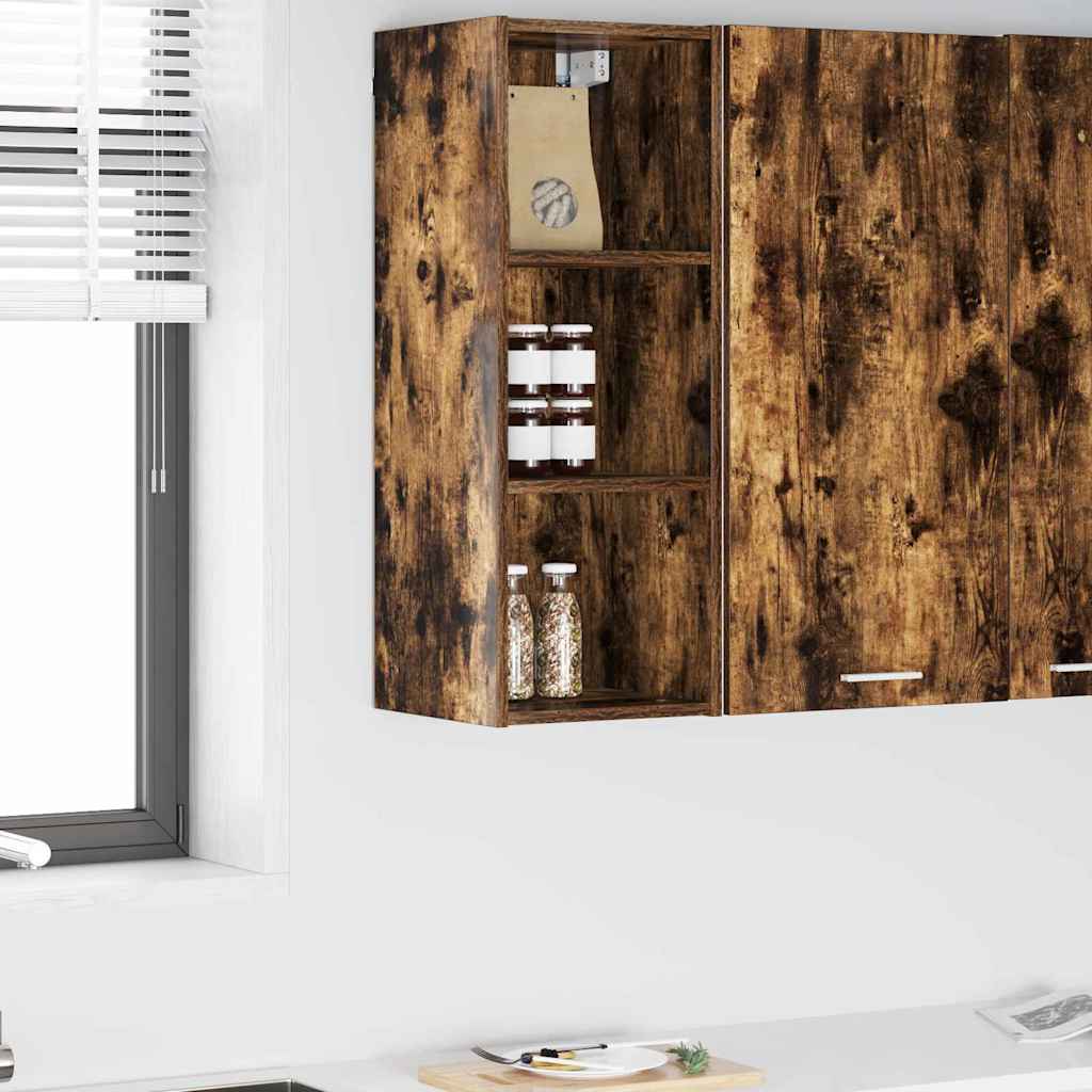 Hangkast Gerookt eiken 30 x 29,5 x 80 cm Bewerkt hout is nu te koop bij PeponiXL, paradijselijk wonen!
