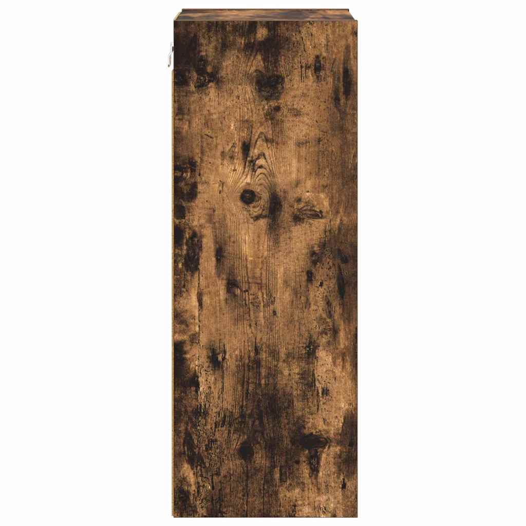 Hangkast Gerookt eiken 30 x 29,5 x 80 cm Bewerkt hout is nu te koop bij PeponiXL, paradijselijk wonen!