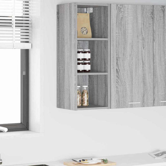 Hangkast met opslag Grijs Sonoma 30 x 29,5 x 80 cm Bewerkt hout is nu te koop bij PeponiXL, paradijselijk wonen!
