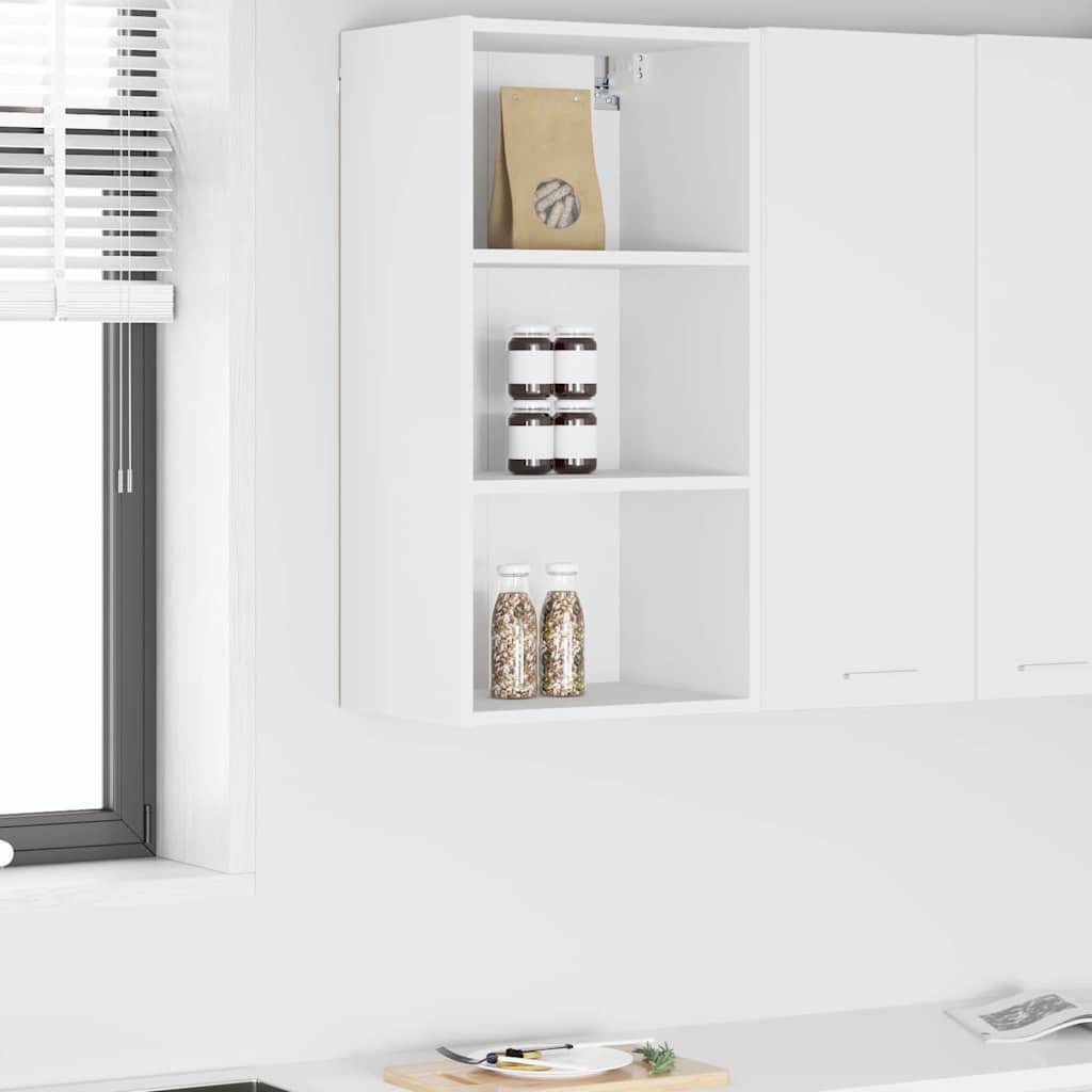 Hangkast met opslag Wit 40 x 29,5 x 80 cm Bewerkt hout is nu te koop bij PeponiXL, paradijselijk wonen!