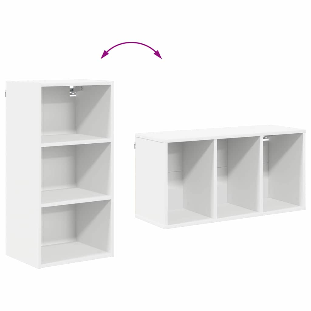 Hangkast met opslag Wit 40 x 29,5 x 80 cm Bewerkt hout is nu te koop bij PeponiXL, paradijselijk wonen!