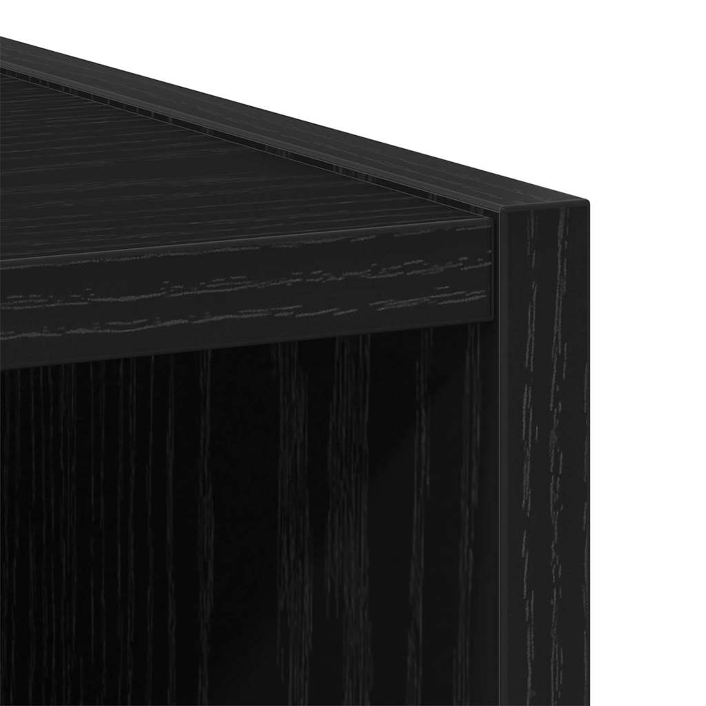 Hangkast met opslag Zwart Eiken 40 x 29,5 x 80 cm Bewerkt hout is nu te koop bij PeponiXL, paradijselijk wonen!