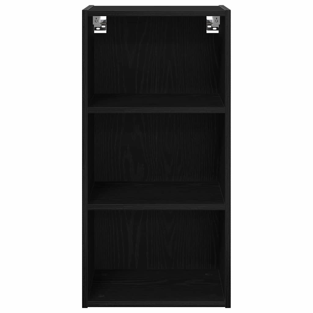 Hangkast met opslag Zwart Eiken 40 x 29,5 x 80 cm Bewerkt hout is nu te koop bij PeponiXL, paradijselijk wonen!