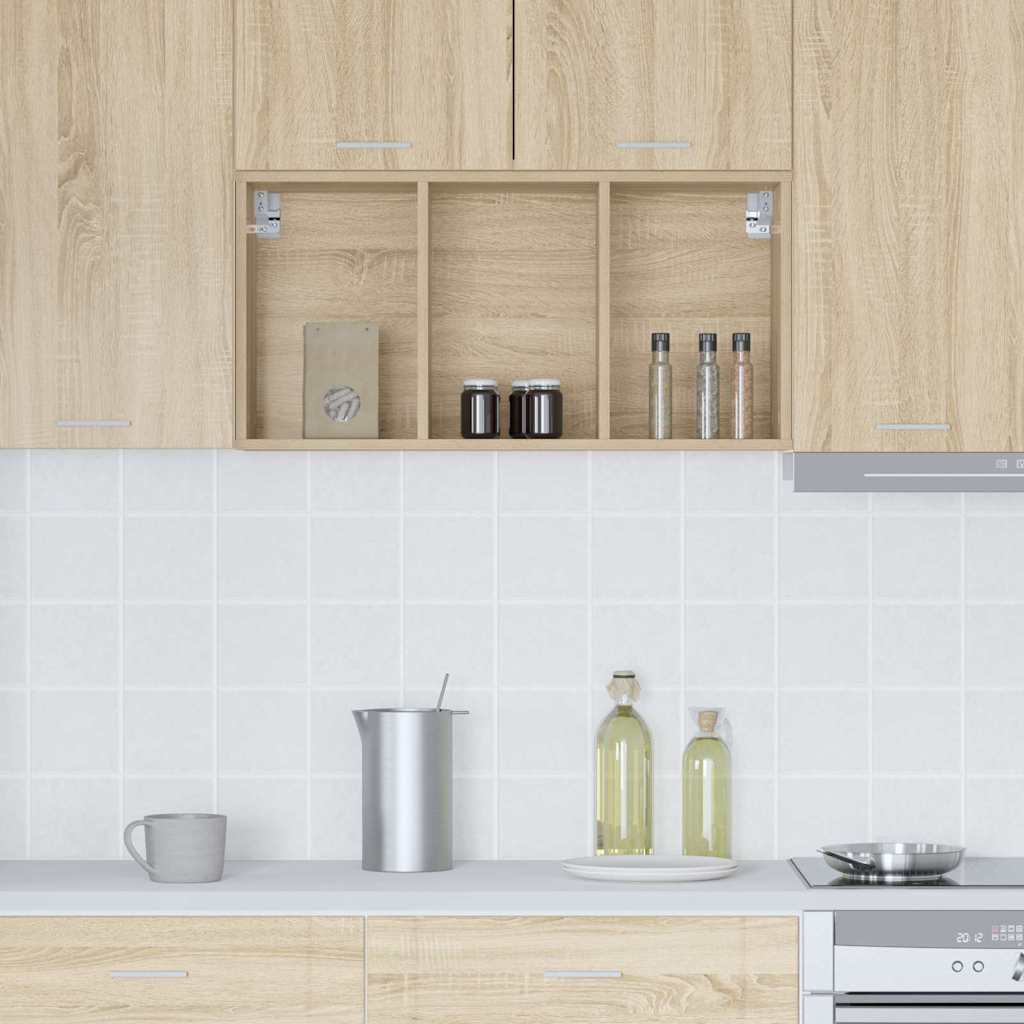 Hangkast met opslag Sonoma Eiken 40 x 29,5 x 80 cm Bewerkt hout is nu te koop bij PeponiXL, paradijselijk wonen!
