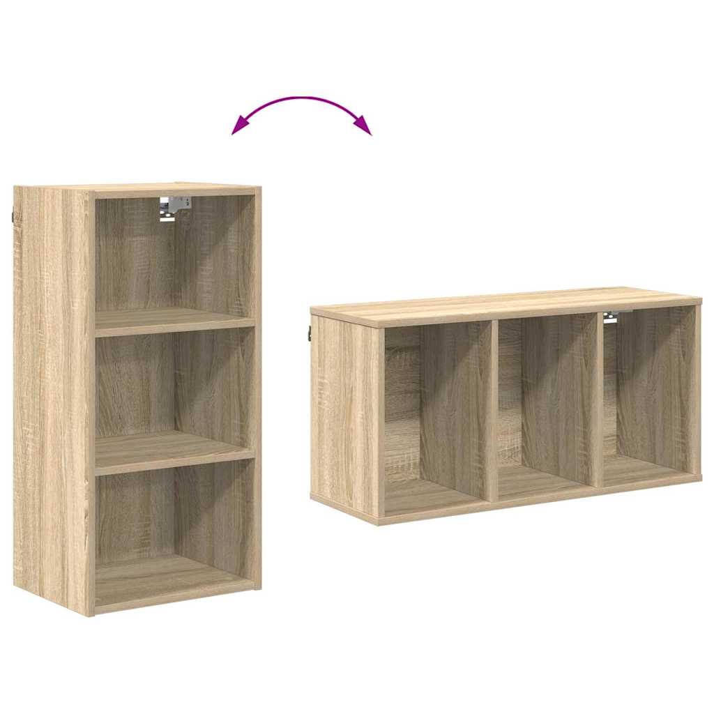 Hangkast met opslag Sonoma Eiken 40 x 29,5 x 80 cm Bewerkt hout is nu te koop bij PeponiXL, paradijselijk wonen!