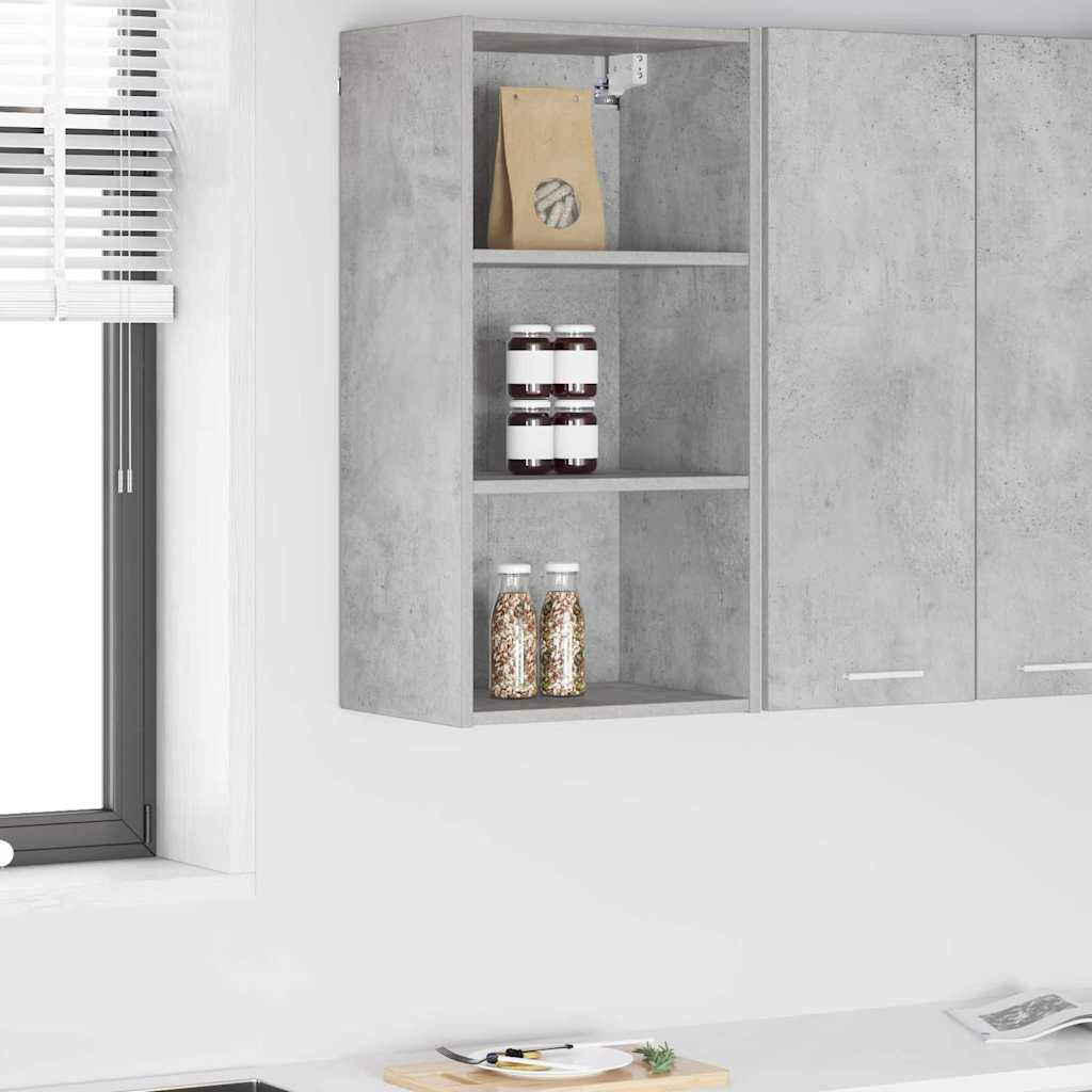 Hangkast met opslag Beton Grijs 40 x 29,5 x 80 cm Bewerkt hout is nu te koop bij PeponiXL, paradijselijk wonen!