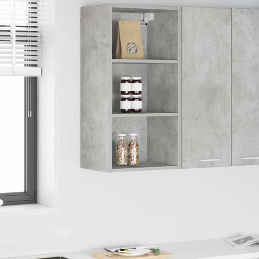 Hangkast met opslag Beton Grijs 40 x 29,5 x 80 cm Bewerkt hout is nu te koop bij PeponiXL, paradijselijk wonen!