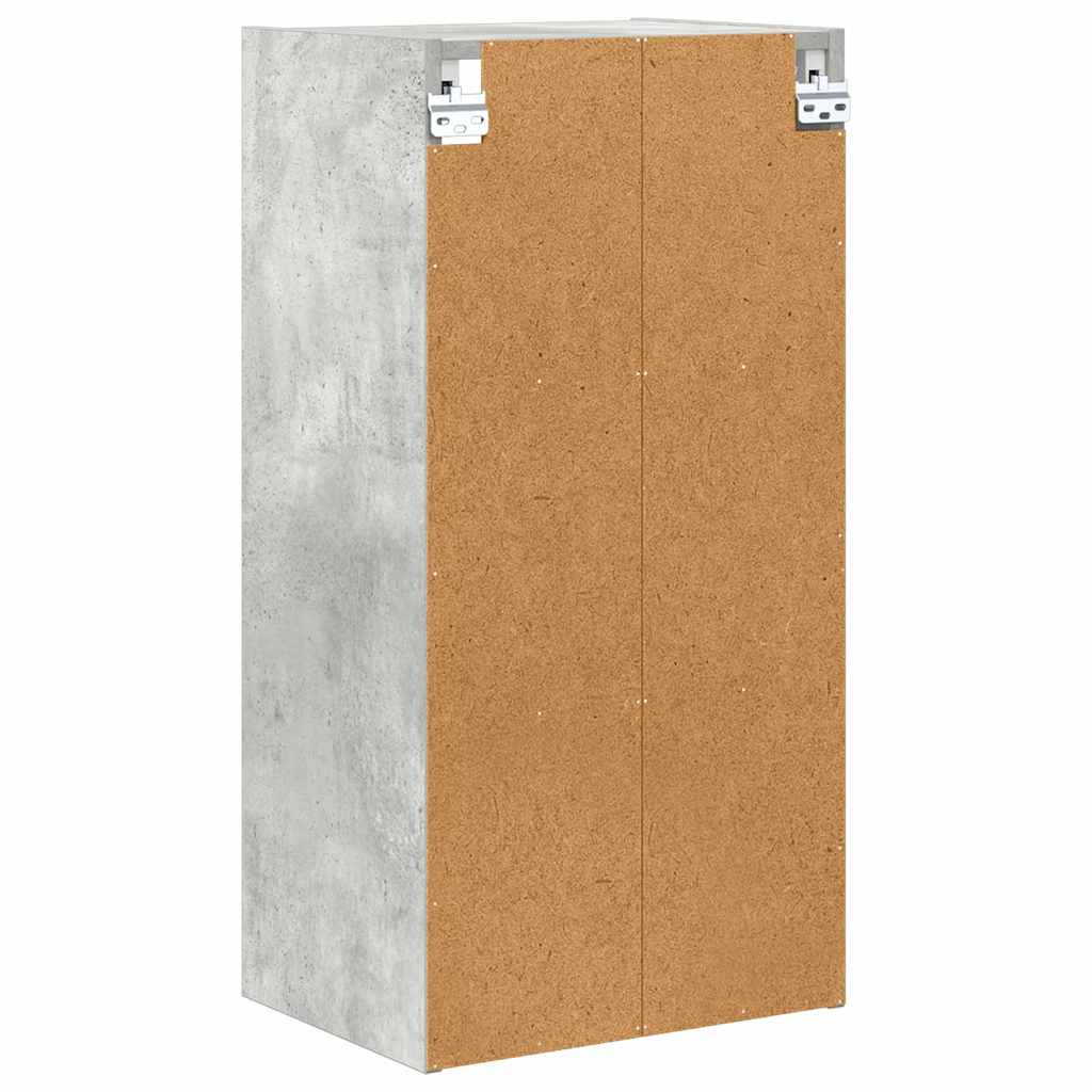 Hangkast met opslag Beton Grijs 40 x 29,5 x 80 cm Bewerkt hout is nu te koop bij PeponiXL, paradijselijk wonen!