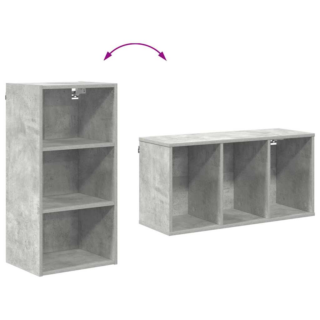 Hangkast met opslag Beton Grijs 40 x 29,5 x 80 cm Bewerkt hout is nu te koop bij PeponiXL, paradijselijk wonen!