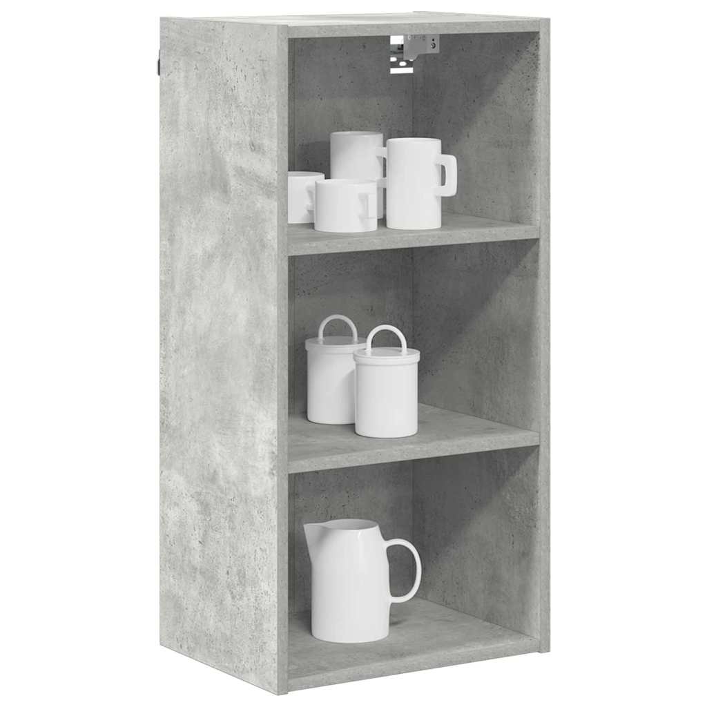 Hangkast met opslag Beton Grijs 40 x 29,5 x 80 cm Bewerkt hout is nu te koop bij PeponiXL, paradijselijk wonen!