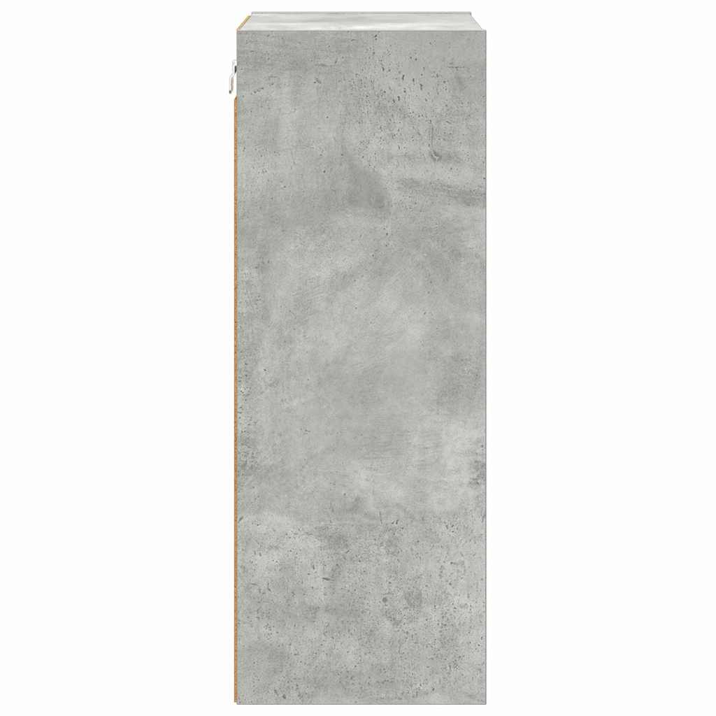 Hangkast met opslag Beton Grijs 40 x 29,5 x 80 cm Bewerkt hout is nu te koop bij PeponiXL, paradijselijk wonen!