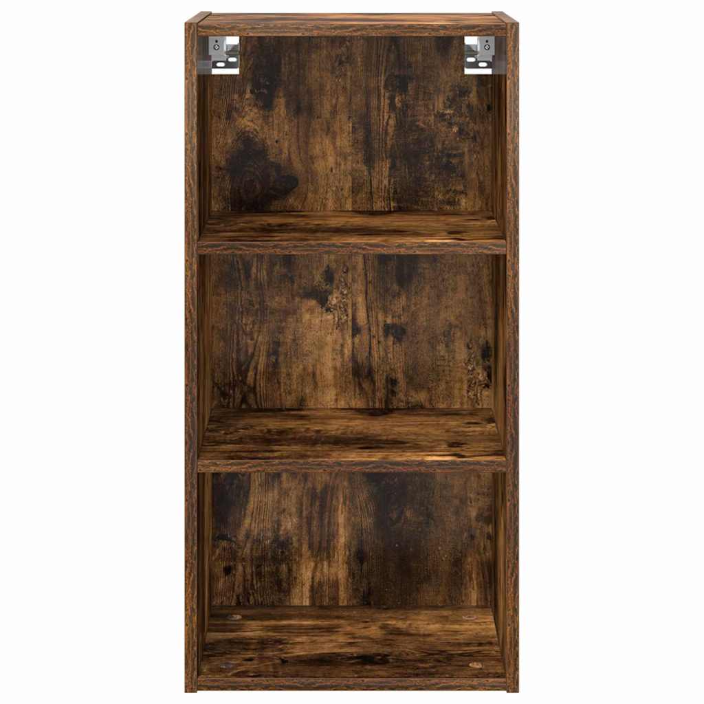 Hangkast Gerookt eiken 40 x 29,5 x 80 cm Bewerkt hout is nu te koop bij PeponiXL, paradijselijk wonen!