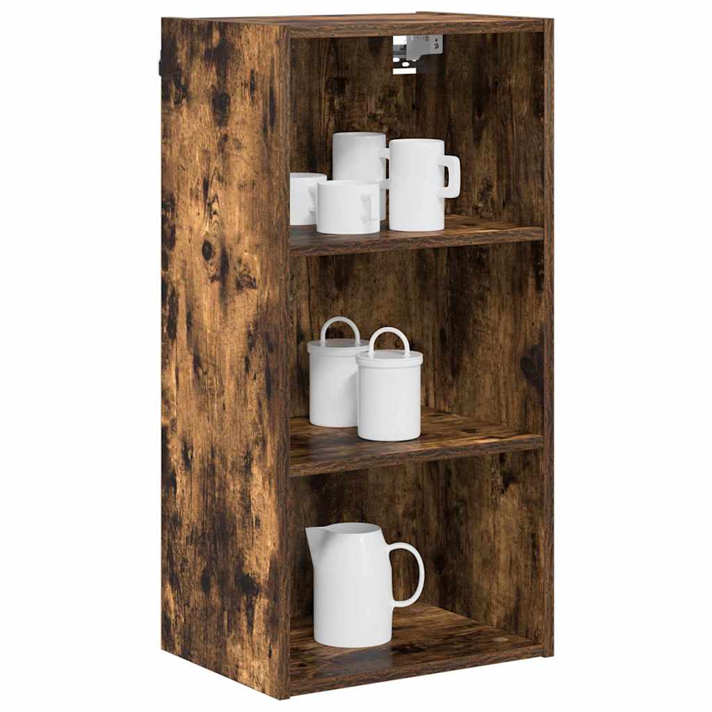 Hangkast Gerookt eiken 40 x 29,5 x 80 cm Bewerkt hout is nu te koop bij PeponiXL, paradijselijk wonen!