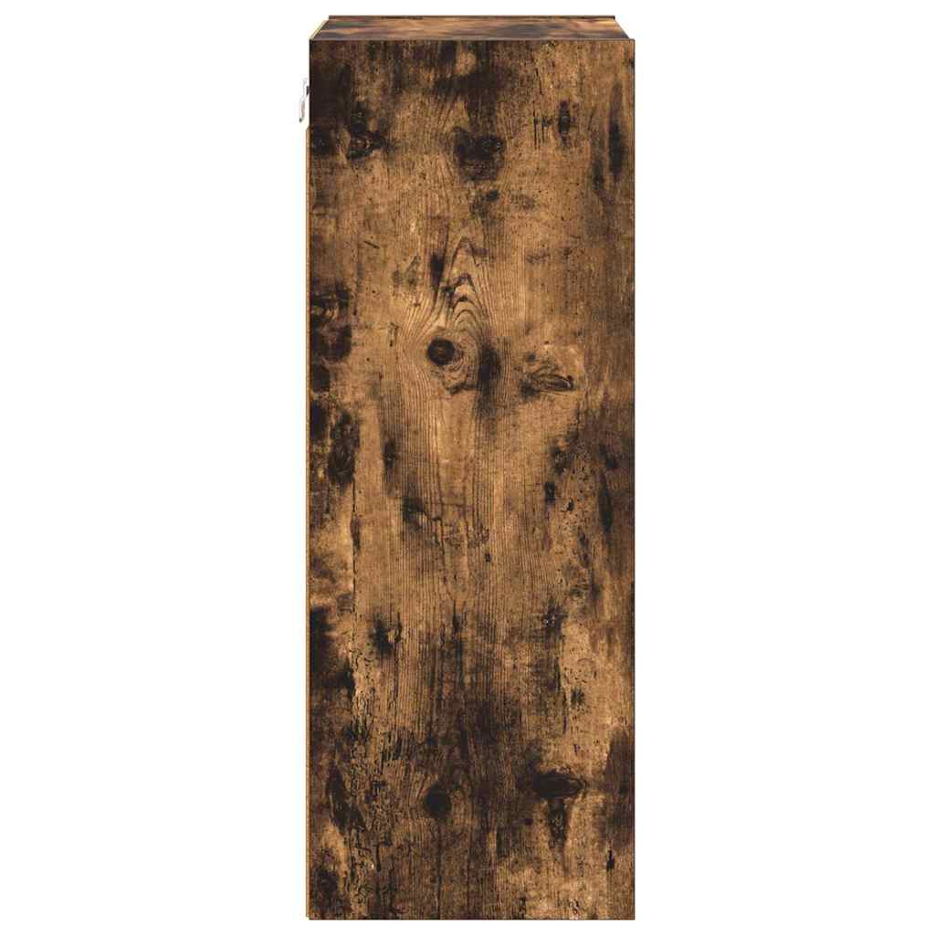 Hangkast Gerookt eiken 40 x 29,5 x 80 cm Bewerkt hout is nu te koop bij PeponiXL, paradijselijk wonen!