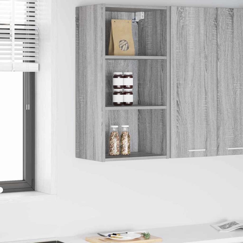 Hangkast met opslag Grijs Sonoma 40 x 29,5 x 80 cm Bewerkt hout is nu te koop bij PeponiXL, paradijselijk wonen!