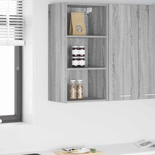 Hangkast met opslag Grijs Sonoma 40 x 29,5 x 80 cm Bewerkt hout is nu te koop bij PeponiXL, paradijselijk wonen!