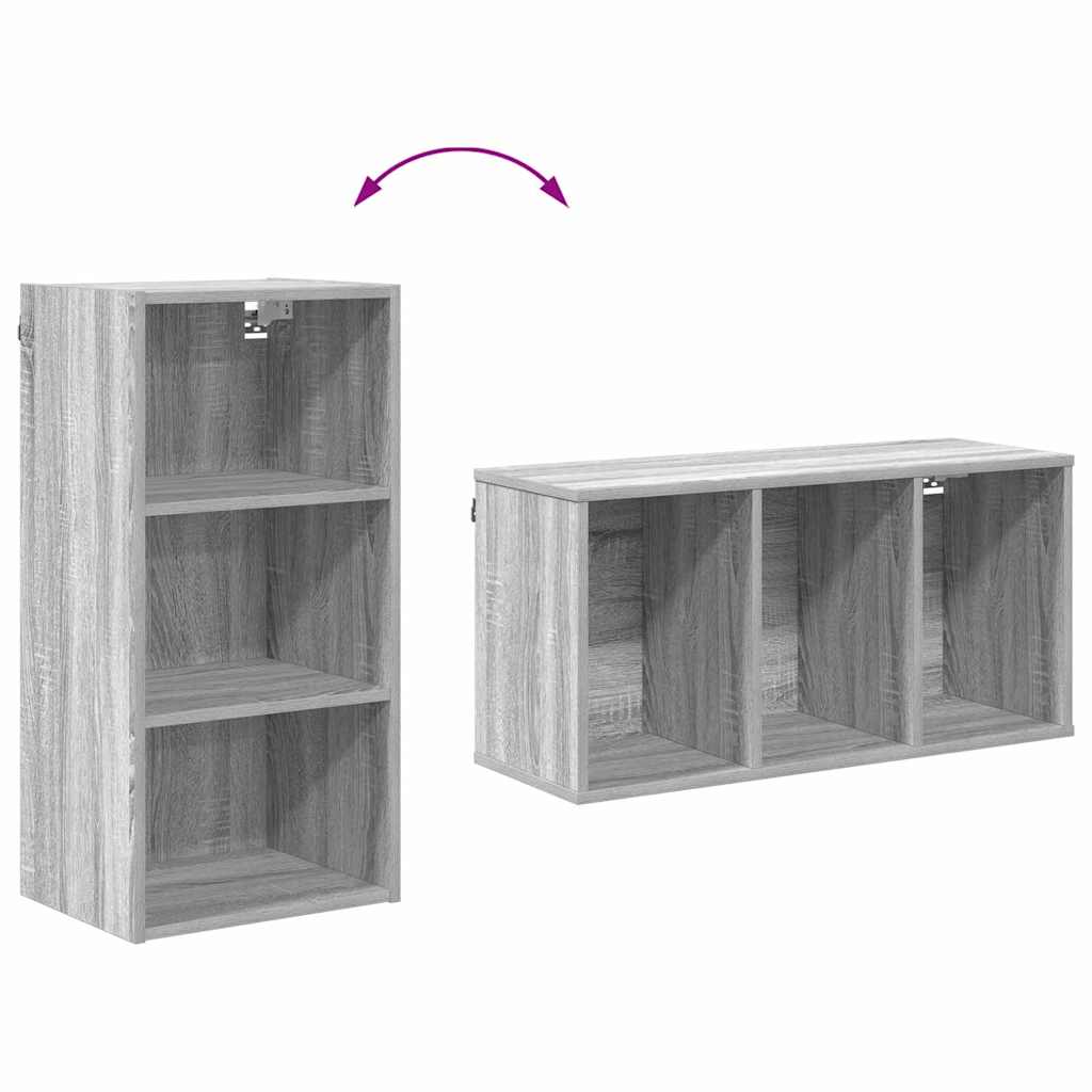 Hangkast met opslag Grijs Sonoma 40 x 29,5 x 80 cm Bewerkt hout is nu te koop bij PeponiXL, paradijselijk wonen!