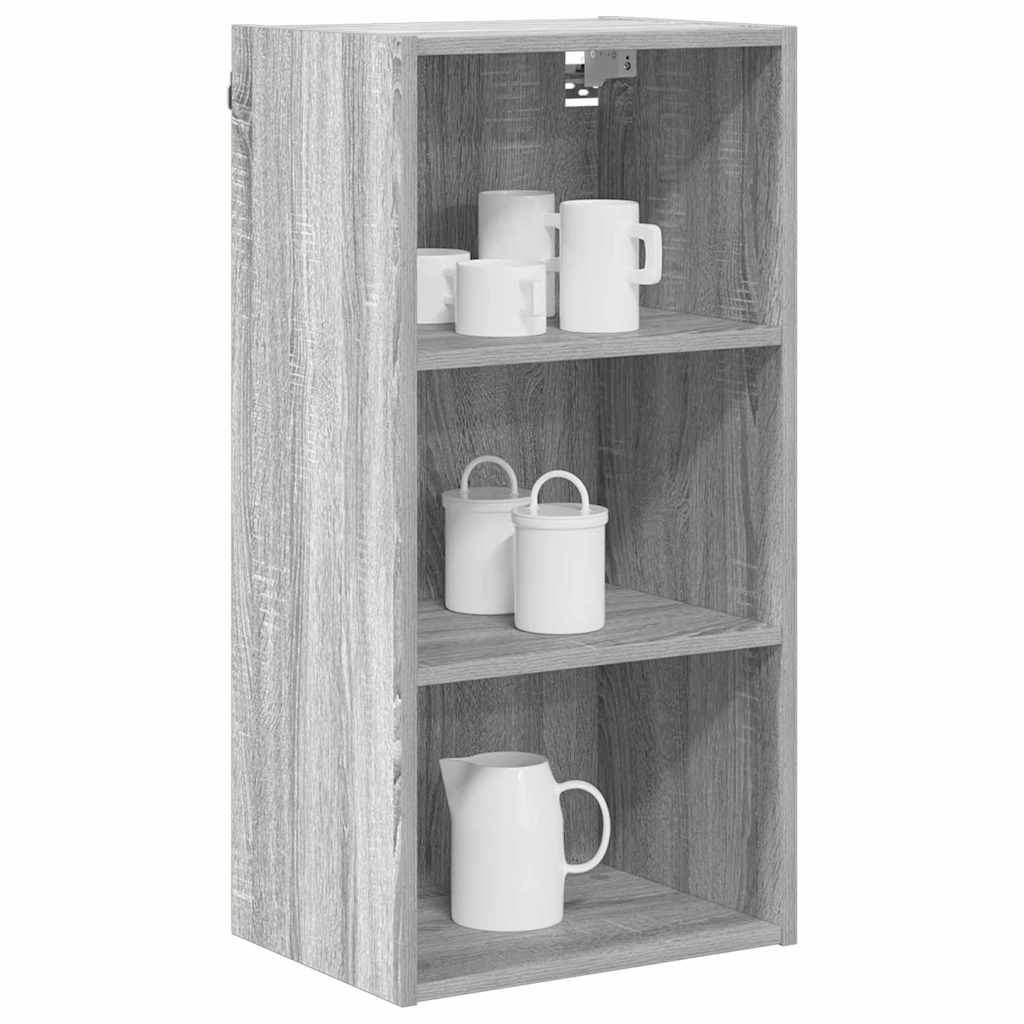 Hangkast met opslag Grijs Sonoma 40 x 29,5 x 80 cm Bewerkt hout is nu te koop bij PeponiXL, paradijselijk wonen!
