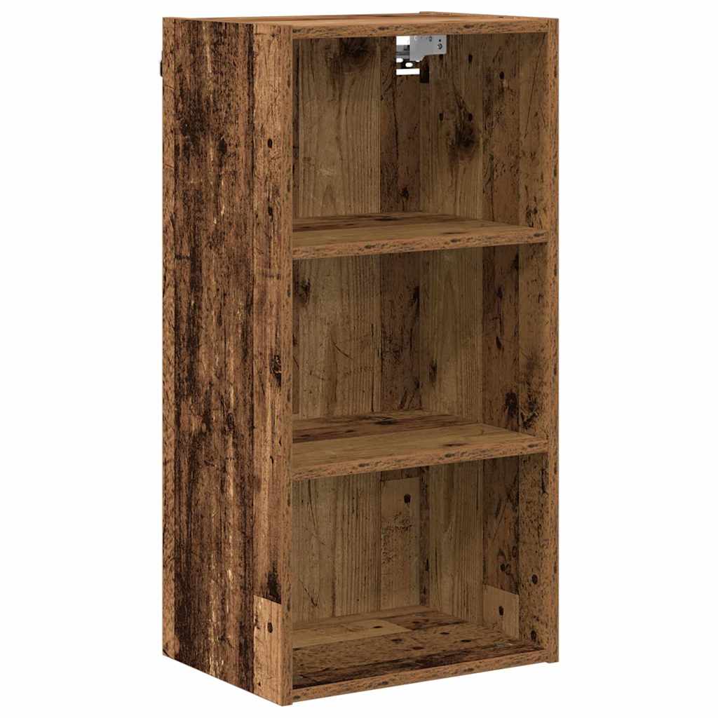 Hangkast met opslag Oudhout 40 x 29,5 x 80 cm Bewerkt hout is nu te koop bij PeponiXL, paradijselijk wonen!