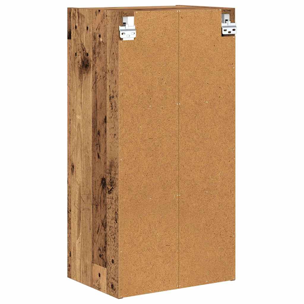Hangkast met opslag Oudhout 40 x 29,5 x 80 cm Bewerkt hout is nu te koop bij PeponiXL, paradijselijk wonen!