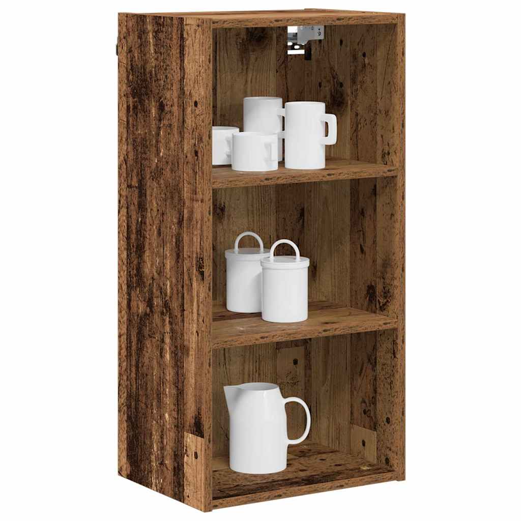 Hangkast met opslag Oudhout 40 x 29,5 x 80 cm Bewerkt hout is nu te koop bij PeponiXL, paradijselijk wonen!