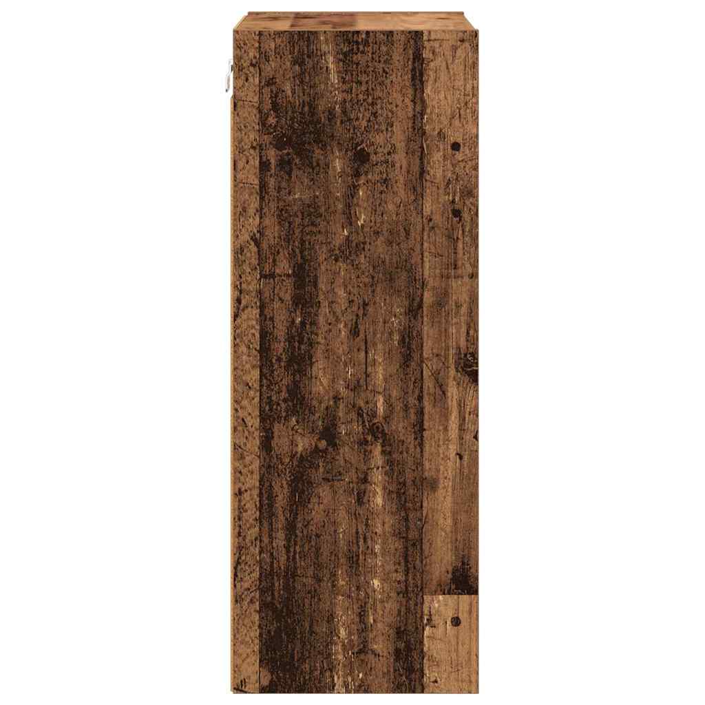 Hangkast met opslag Oudhout 40 x 29,5 x 80 cm Bewerkt hout is nu te koop bij PeponiXL, paradijselijk wonen!