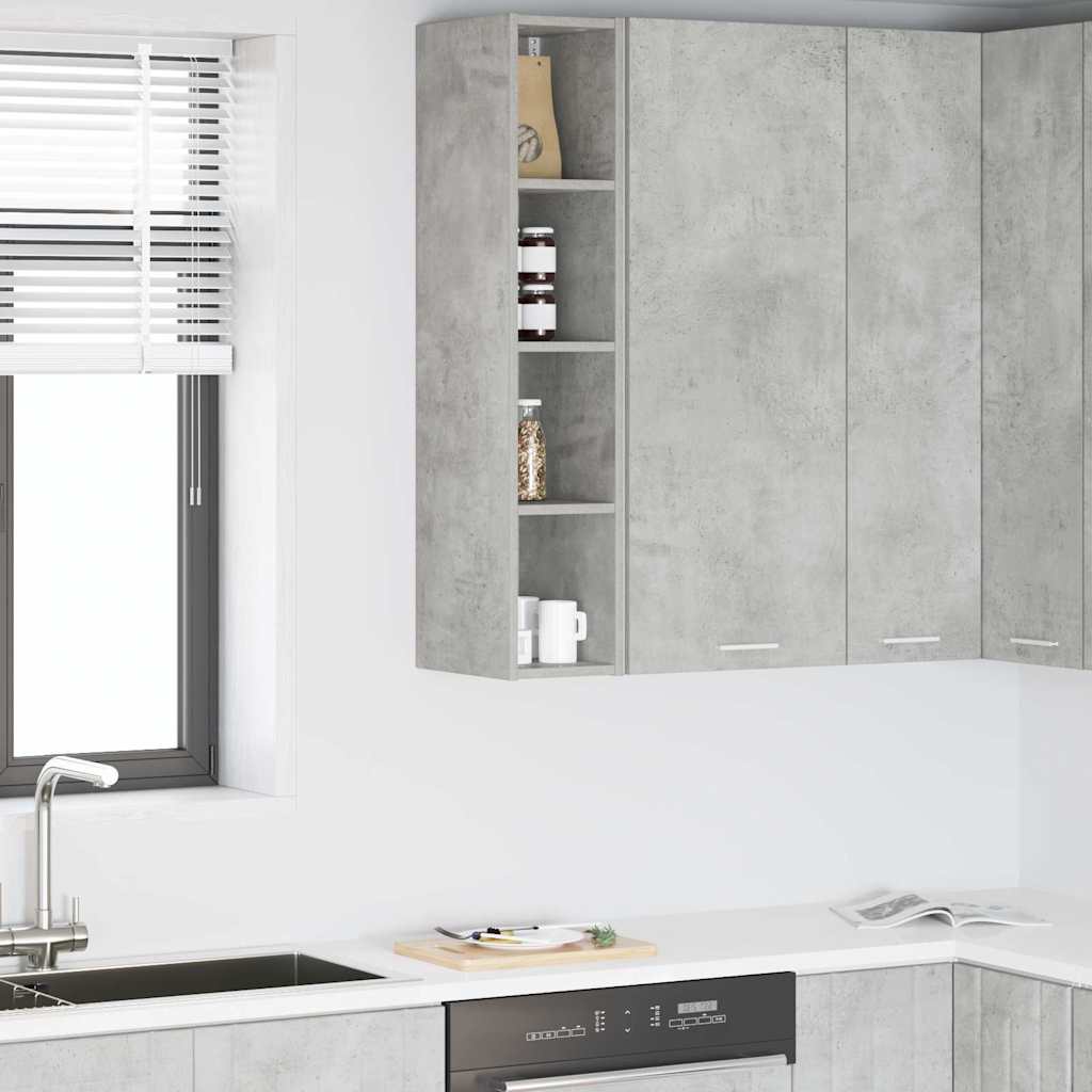 Hangkast met opslag Beton Grijs 20 x 29,5 x 100 cm Bewerkt hout is nu te koop bij PeponiXL, paradijselijk wonen!