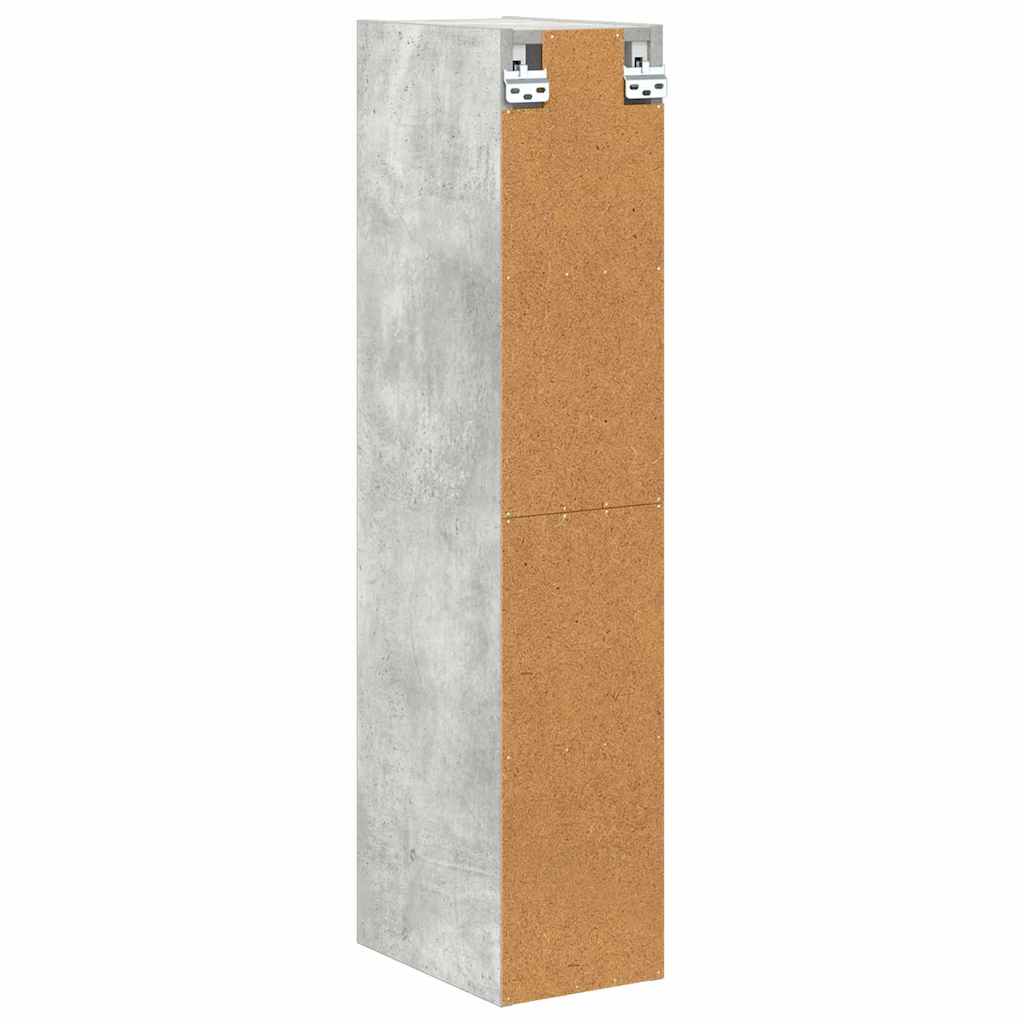 Hangkast met opslag Beton Grijs 20 x 29,5 x 100 cm Bewerkt hout is nu te koop bij PeponiXL, paradijselijk wonen!