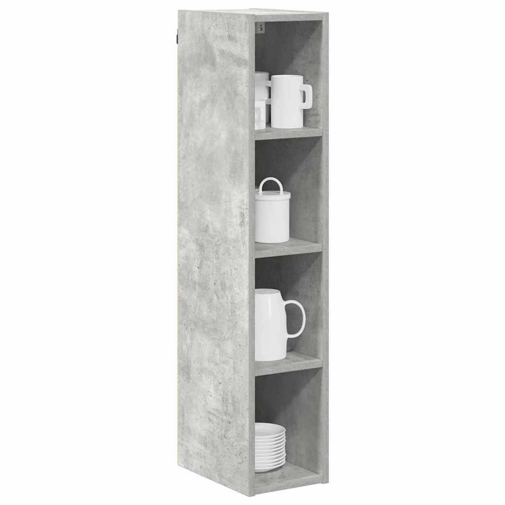 Hangkast met opslag Beton Grijs 20 x 29,5 x 100 cm Bewerkt hout is nu te koop bij PeponiXL, paradijselijk wonen!