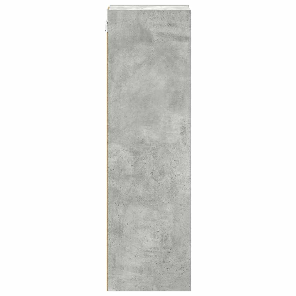 Hangkast met opslag Beton Grijs 20 x 29,5 x 100 cm Bewerkt hout is nu te koop bij PeponiXL, paradijselijk wonen!