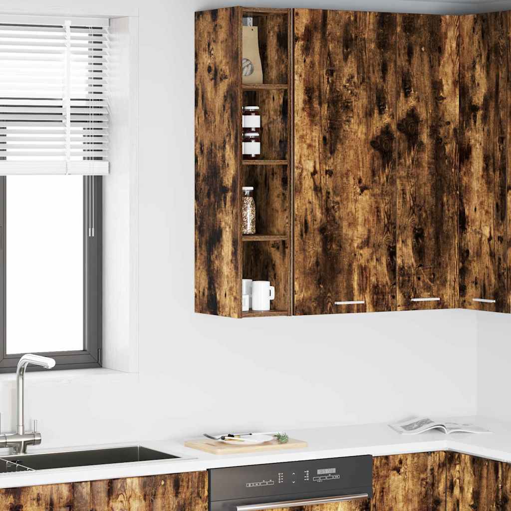 Hangkast Gerookt eiken 20 x 29,5 x 100 cm Bewerkt hout is nu te koop bij PeponiXL, paradijselijk wonen!