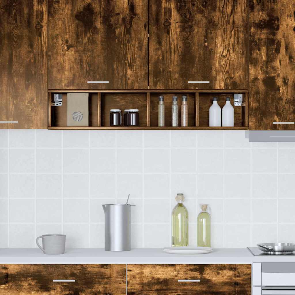 Hangkast Gerookt eiken 20 x 29,5 x 100 cm Bewerkt hout is nu te koop bij PeponiXL, paradijselijk wonen!