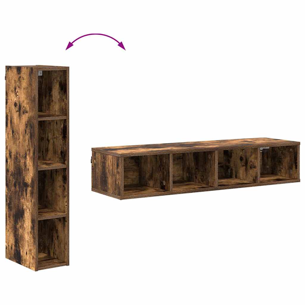 Hangkast Gerookt eiken 20 x 29,5 x 100 cm Bewerkt hout is nu te koop bij PeponiXL, paradijselijk wonen!