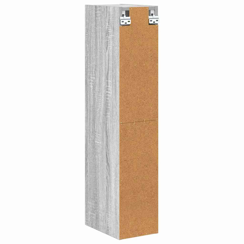 Hangkast Grijs Sonoma 20 x 29,5 x 100 cm Bewerkt hout is nu te koop bij PeponiXL, paradijselijk wonen!