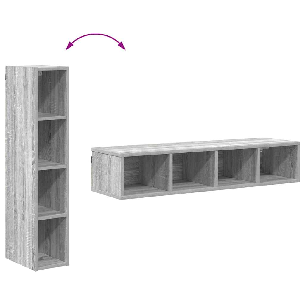 Hangkast Grijs Sonoma 20 x 29,5 x 100 cm Bewerkt hout is nu te koop bij PeponiXL, paradijselijk wonen!