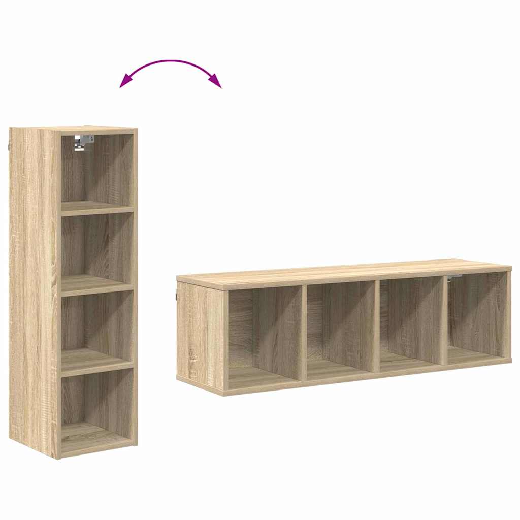 Hangkast Sonoma Eiken 30 x 29,5 x 100 cm Bewerkt hout is nu te koop bij PeponiXL, paradijselijk wonen!