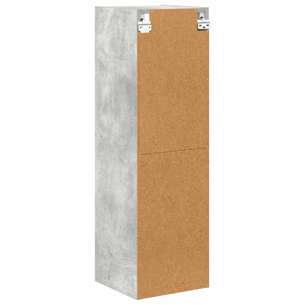 Hangkast met opslag Beton Grijs 30 x 29,5 x 100 cm Bewerkt hout is nu te koop bij PeponiXL, paradijselijk wonen!
