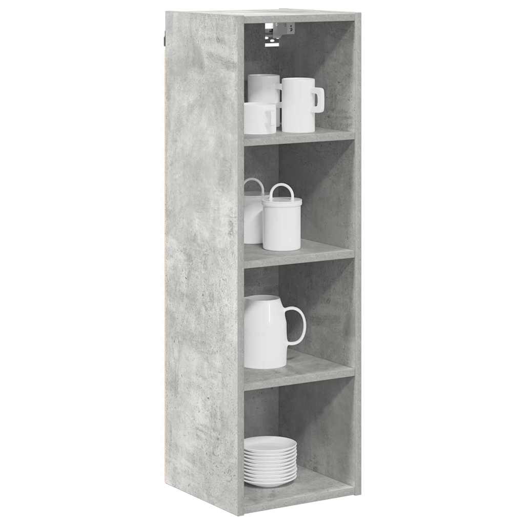 Hangkast met opslag Beton Grijs 30 x 29,5 x 100 cm Bewerkt hout is nu te koop bij PeponiXL, paradijselijk wonen!