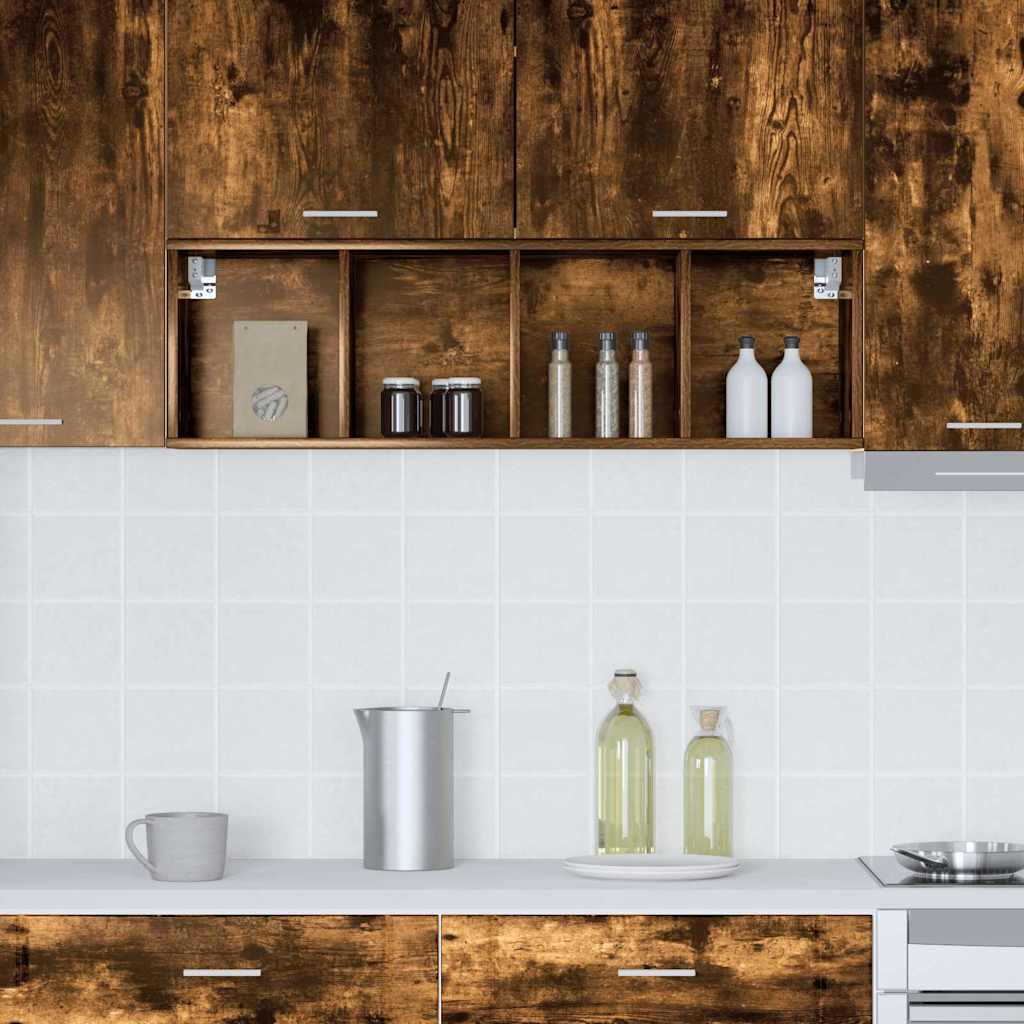 Hangkast Gerookt eiken 30 x 29,5 x 100 cm Bewerkt hout is nu te koop bij PeponiXL, paradijselijk wonen!