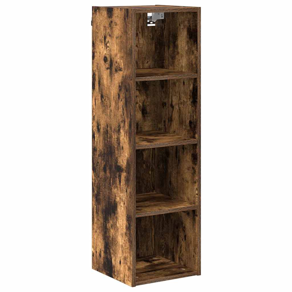 Hangkast Gerookt eiken 30 x 29,5 x 100 cm Bewerkt hout is nu te koop bij PeponiXL, paradijselijk wonen!