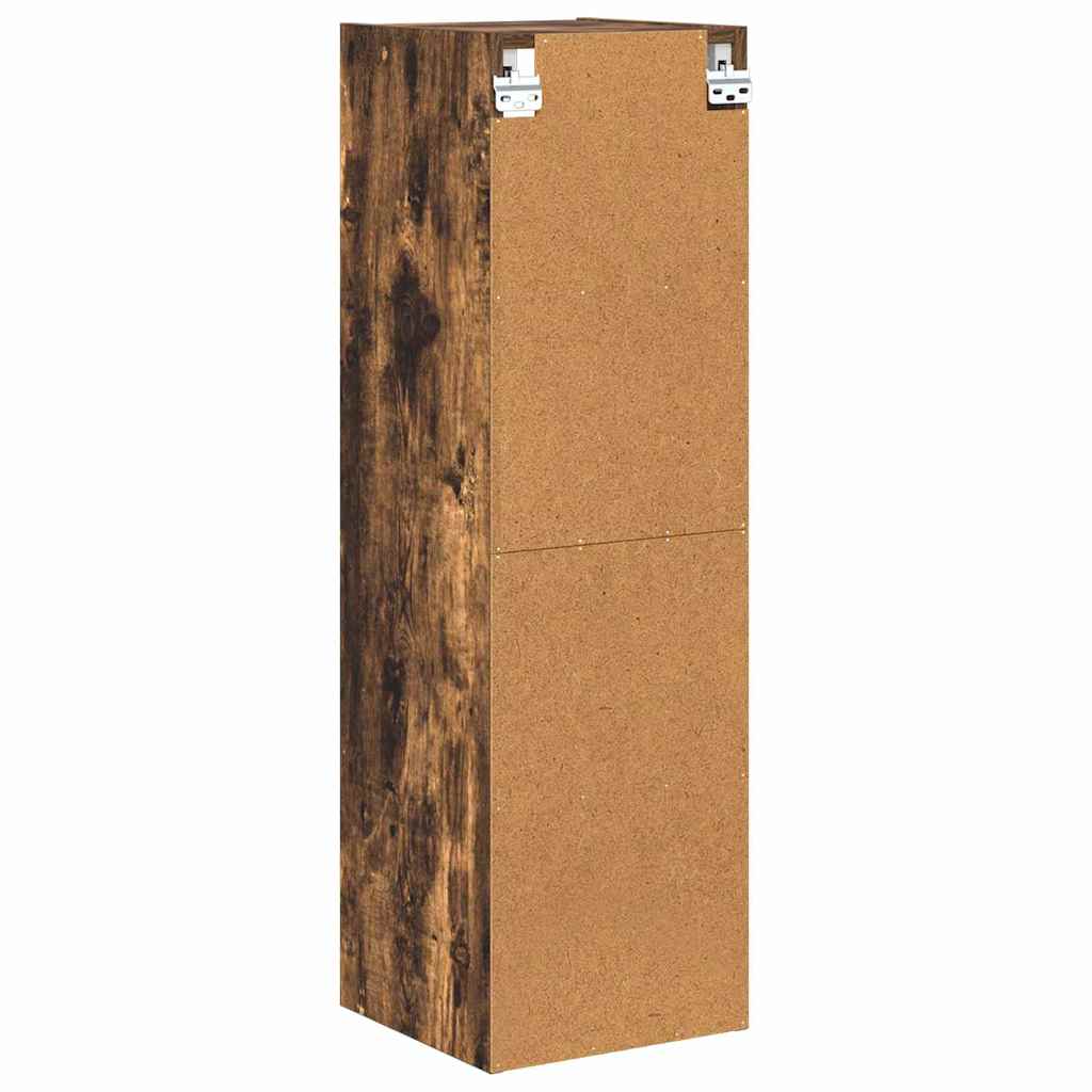 Hangkast Gerookt eiken 30 x 29,5 x 100 cm Bewerkt hout is nu te koop bij PeponiXL, paradijselijk wonen!