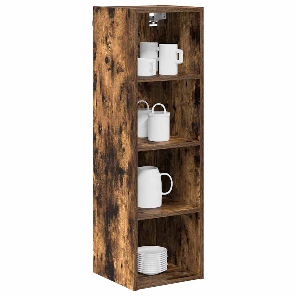 Hangkast Gerookt eiken 30 x 29,5 x 100 cm Bewerkt hout is nu te koop bij PeponiXL, paradijselijk wonen!